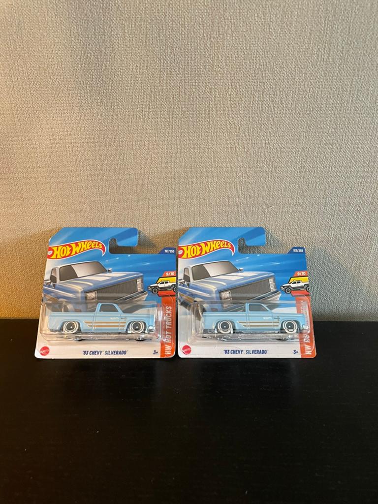 2x hotwheel chevy silverado, Ophalen of Verzenden, Zo goed als nieuw, Auto