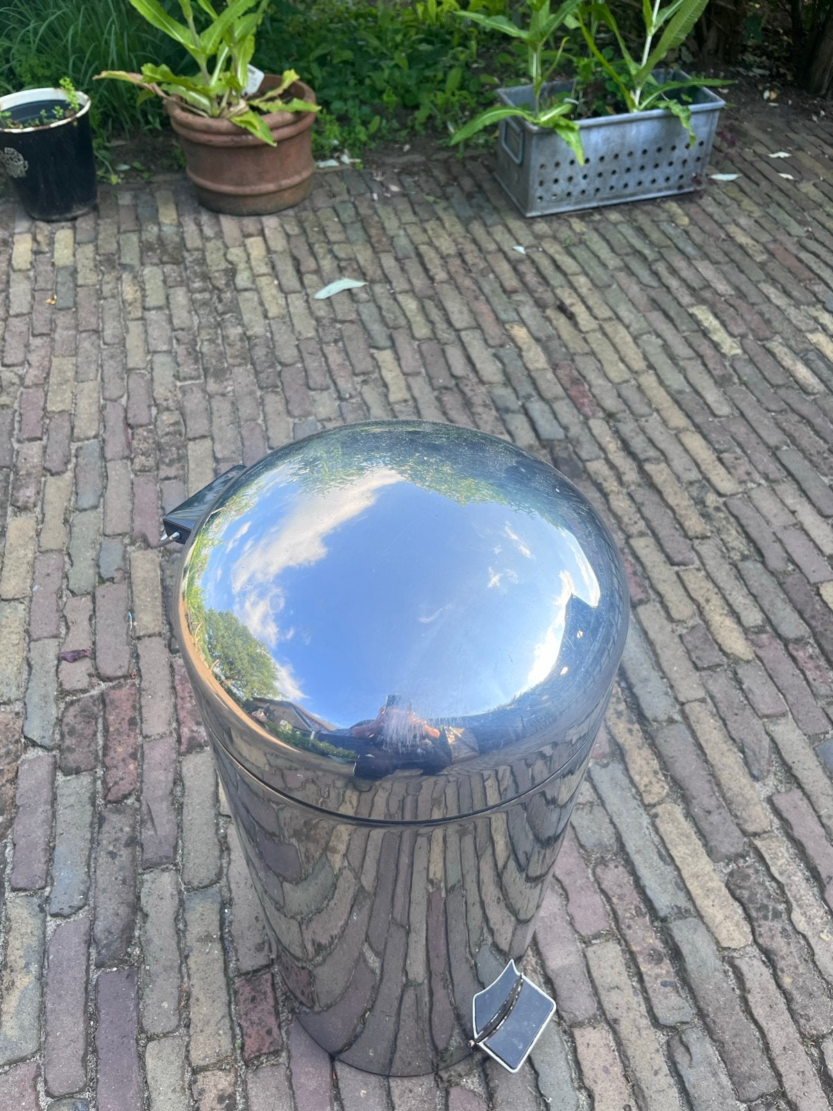 Brabantia RVS Pedaalemmer - Ø 30 cm, H 75 cm, Ophalen, Gebruikt, Met pedaal, 40 liter of meer