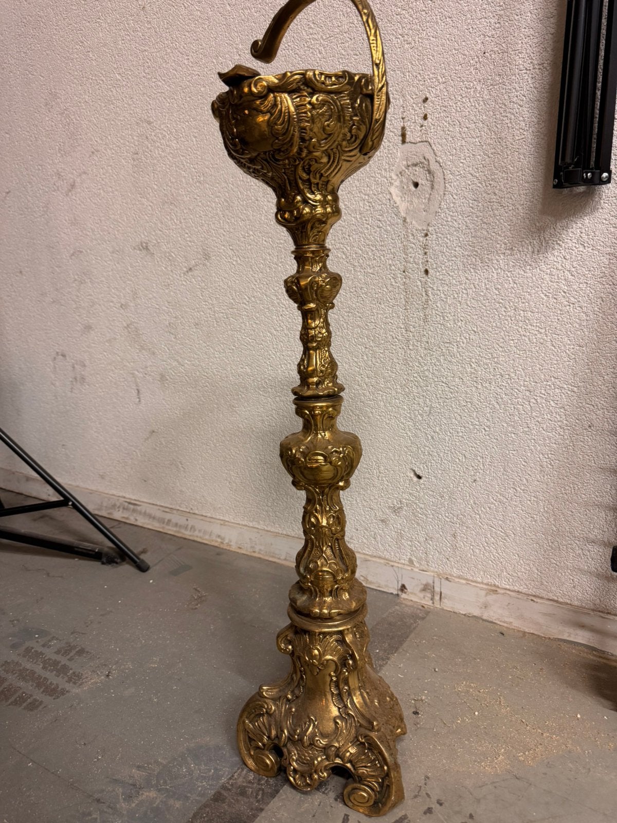 Koperen rookstandaard in barok stijl, Antiek en Kunst, Ophalen, Koper of Brons