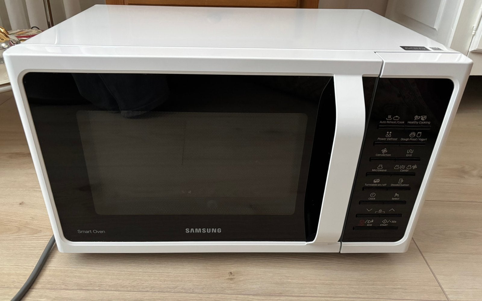 Samsung MC28H5015AW/EF. In goede staat, Witgoed en Apparatuur, Magnetrons, Ophalen, Combimagnetron, Zo goed als nieuw, Draaiplateau