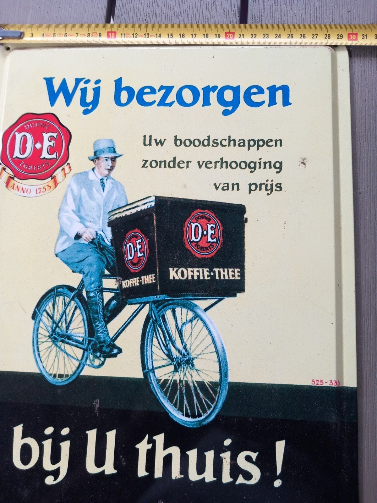 DE bezorgen, Ophalen, Zo goed als nieuw, Reclamebord