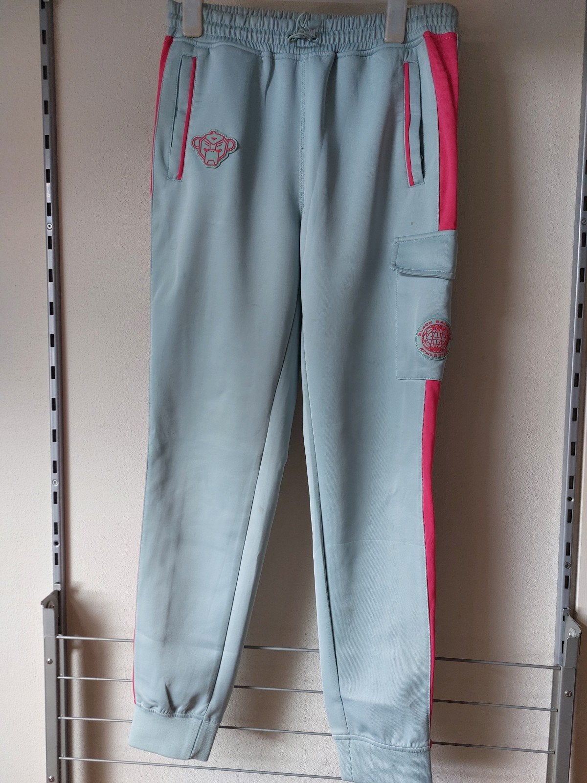 Black Bananas Broek Maat L - Mint/Licht Groen met Roze, Maat 42/44 (L), Ophalen of Verzenden, Black Bananas, Gedragen