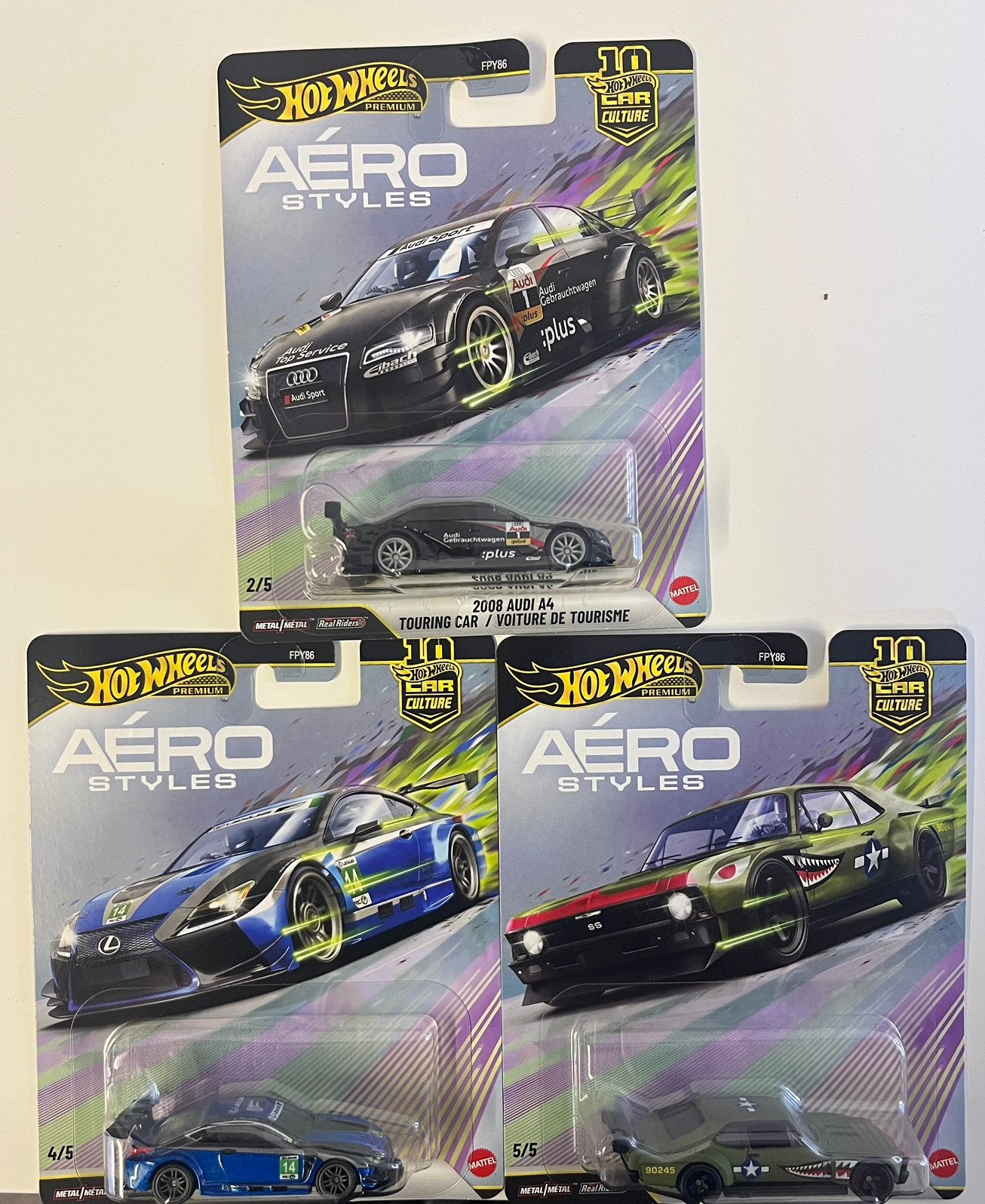 Hot Wheels Premium Aero Styles set van 3, Verzenden, Zo goed als nieuw, Auto