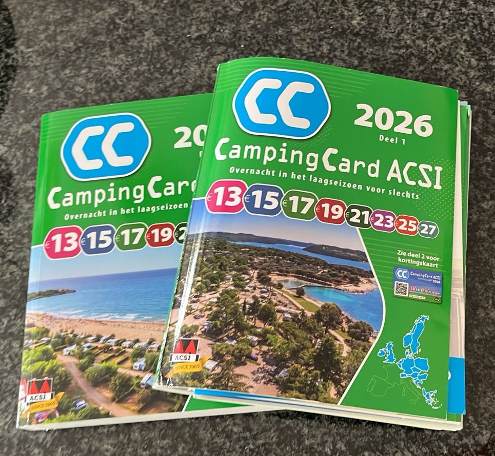 CampingCard ACSI 2026 kortingskaart en gidsen, Ophalen, Nieuw
