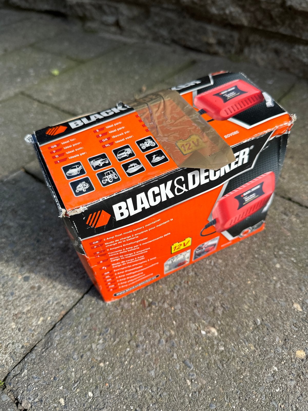 Black & Decker BDV080-QS 12V Acculader, Gebruikt, Universele onderdelen