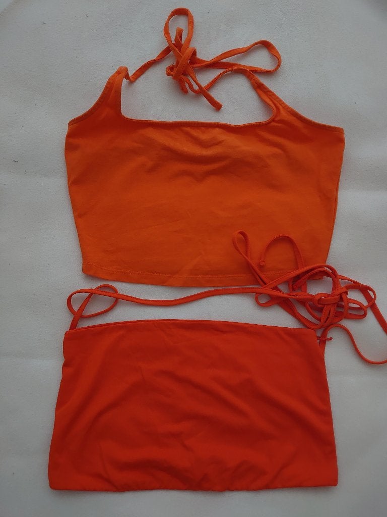 set van 2 croptops Asos en Bershka maat S, Verzenden, Overige typen