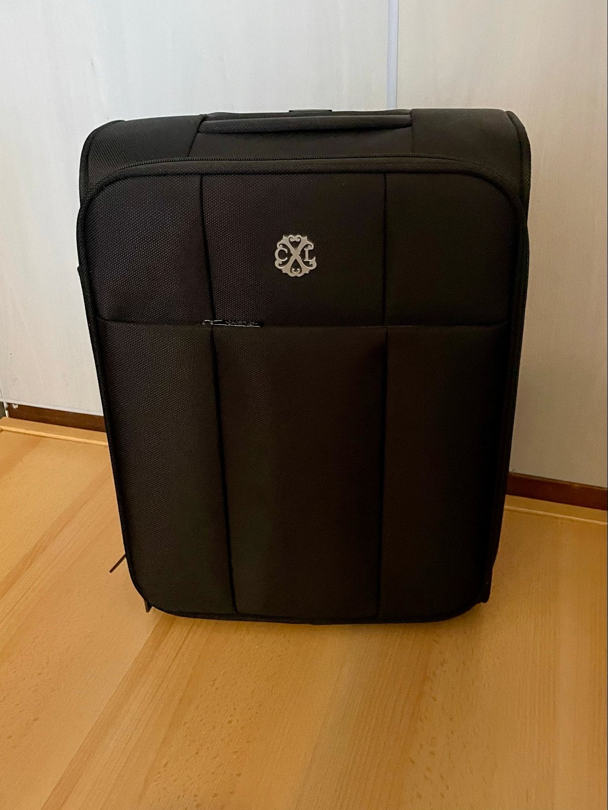 Zwarte Christian Lacroix Koffer met Wieltjes en Uitschuifbar, 40 tot 60 cm, 30 cm of meer, Gebruikt, Zwart