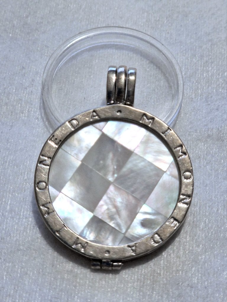 MI MONEDA zilveren (925) MAAT L hanger / pendant + 1 munt, Sieraden, Tassen en Uiterlijk, Ophalen, Zo goed als nieuw, Zilver, Zilver