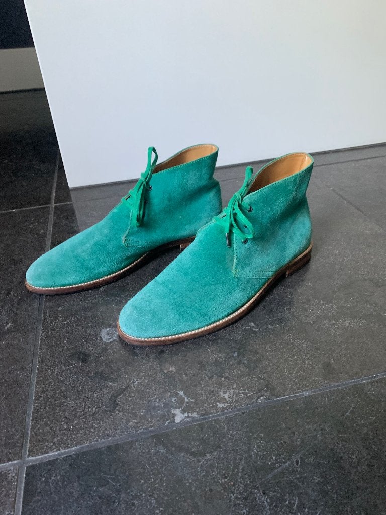 Acne suède boots groen 41, Boots, Ophalen of Verzenden, Zo goed als nieuw, Overige kleuren