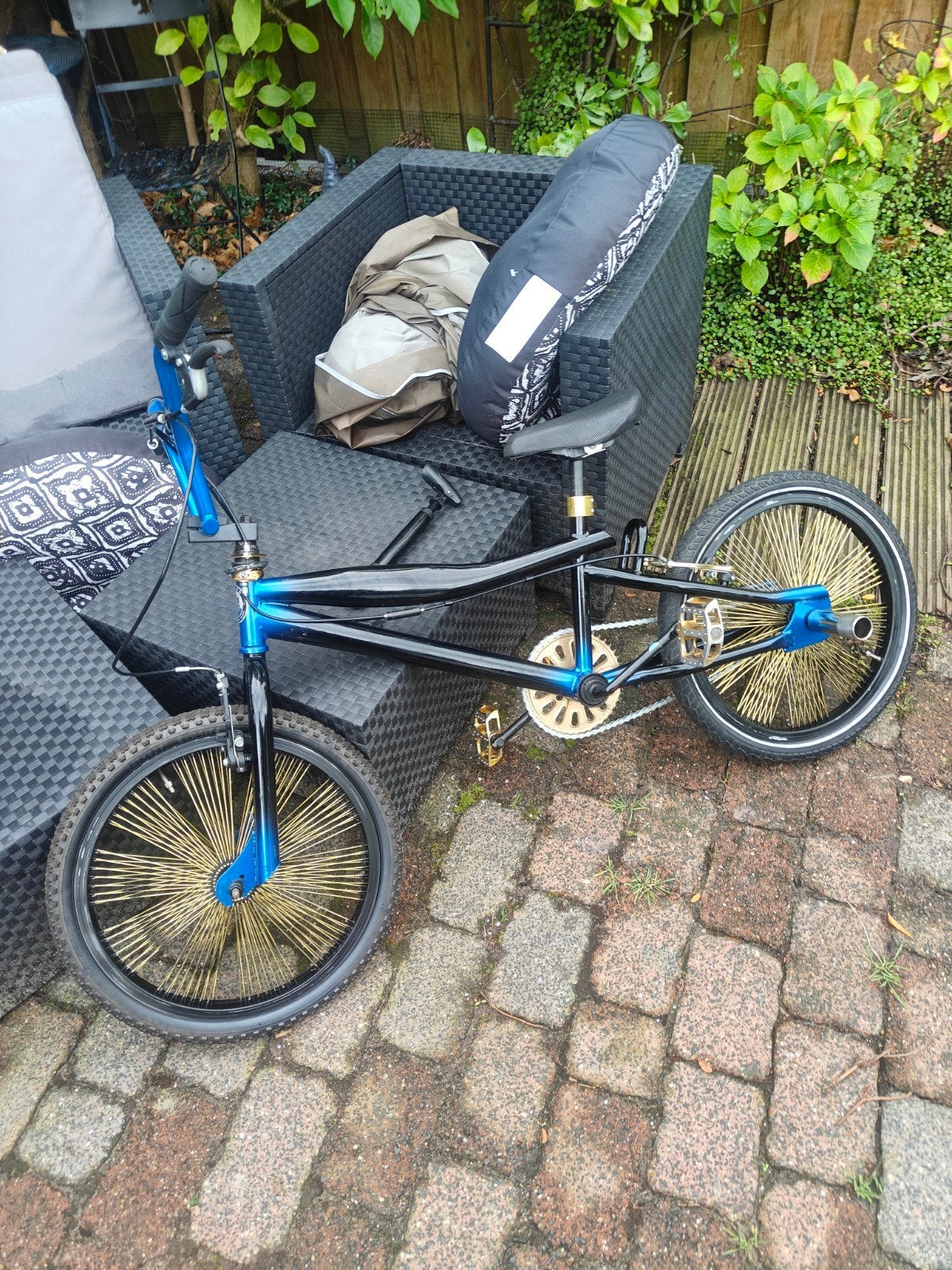 BMX voor kinderen - Goud, Blauw, Zwart - Nieuwe onderdelen, Ophalen, Gebruikt, Staal, Velgrem