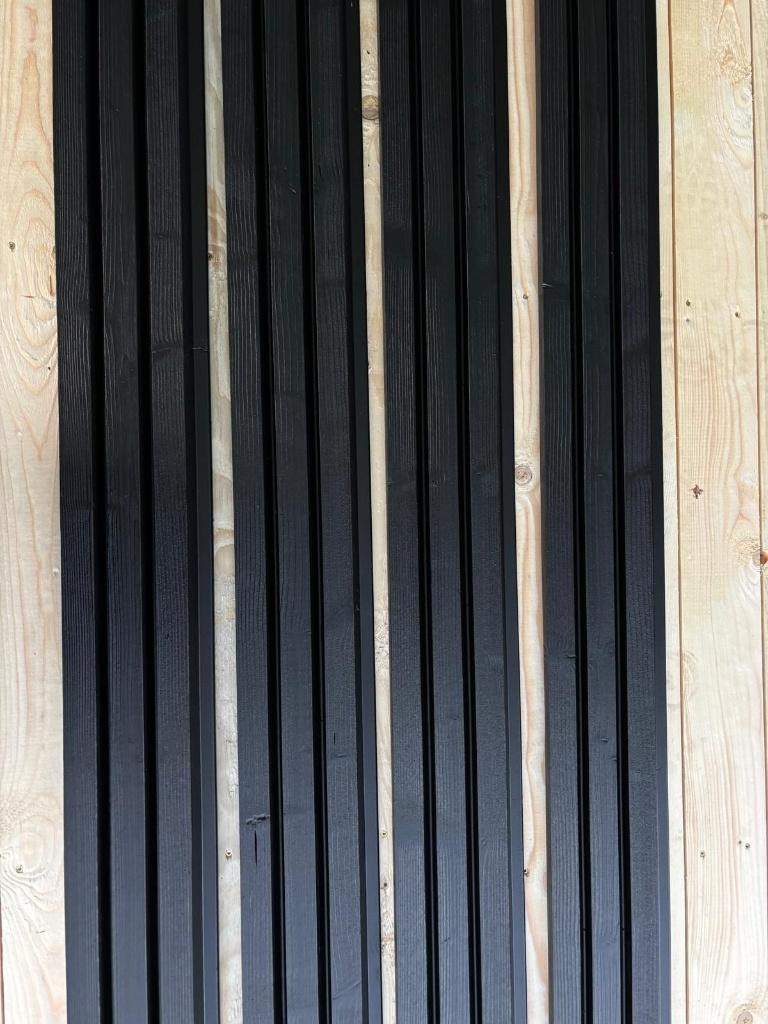 Zwarte gevelbekleding - Rhombus - Modiwood, Doe-het-zelf en Verbouw, Hout en Planken, 25 tot 50 mm, Nieuw, Ophalen of Verzenden