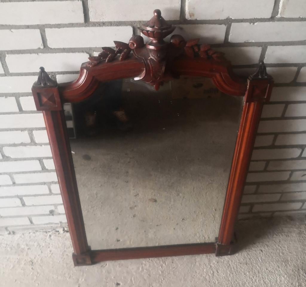 Antieke Engelse (kap) spiegel, Antiek en Kunst, Antiek | Spiegels, Ophalen, Minder dan 50 cm