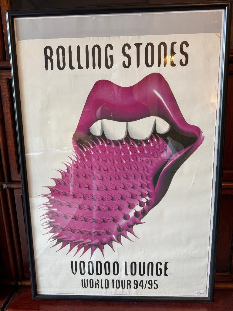 Tour Poster 95 Rolling Stones ‘Voodoo Lounge Tour’ in lijst, Ophalen, Met lijst, A1 t/m A3, Muziek