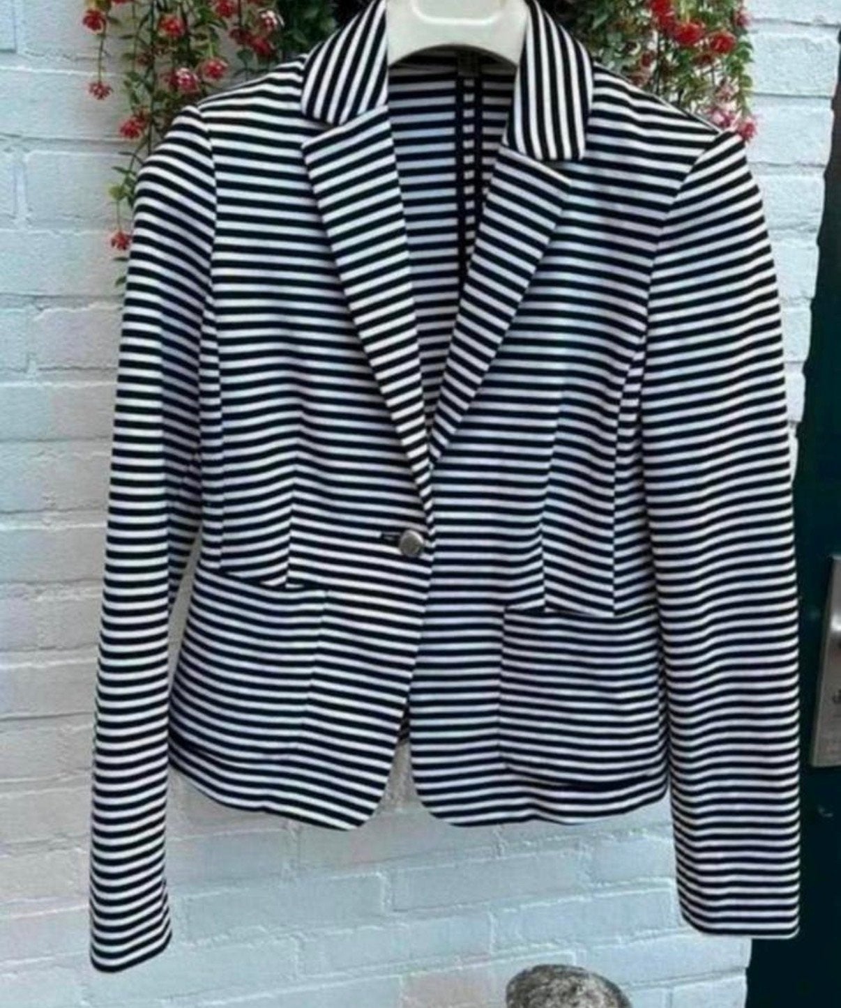 Nieuw Bandolera zwart wit gestreept jasje maat M (38), Kleding | Dames, Jasjes, Kostuums en Pakken, Maat 38/40 (M), Meerkleurig