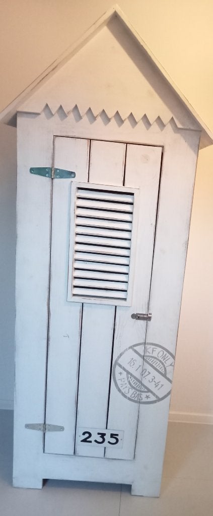 IGS 2 X HOUT STRANDHUISKAST KINDERKAST KLEDINGKAST SPEELGOED, Kinderen en Baby's, Ophalen, Gebruikt, 50 tot 70 cm, 105 cm of meer