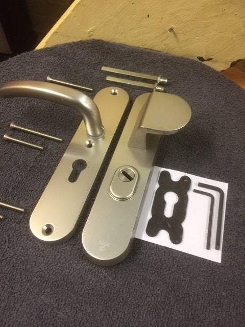 Axa Veiligheid deurbeslag PC55/72 KTB Satin-Inox SKG 3 NIEUW, Overige thema's, Nieuw, Knutselmateriaal, Metaal