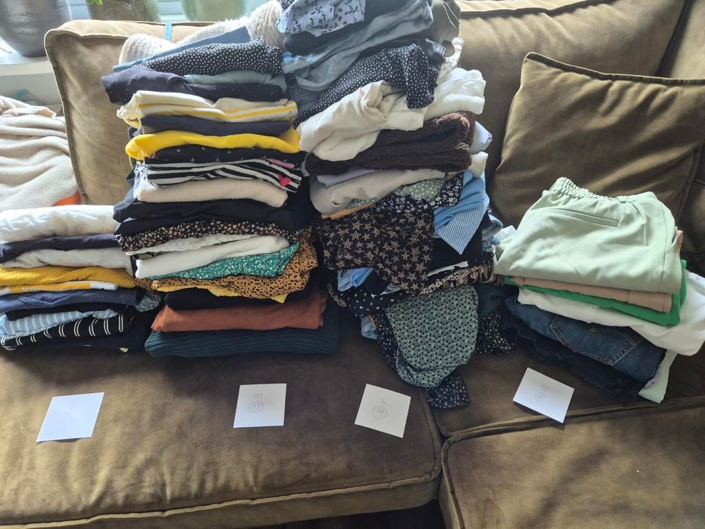 Grote kledingbundel: 91 stuks, maten S-XL, Ophalen of Verzenden, Zo goed als nieuw
