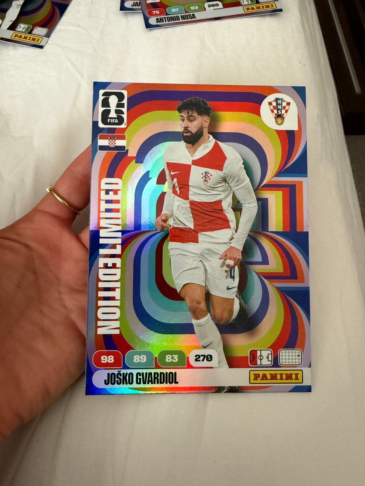 Panini FIFA 2026 Jumbo Joško Gvardiol Unlimited XXL, Ophalen of Verzenden, Nieuw, Plaatje