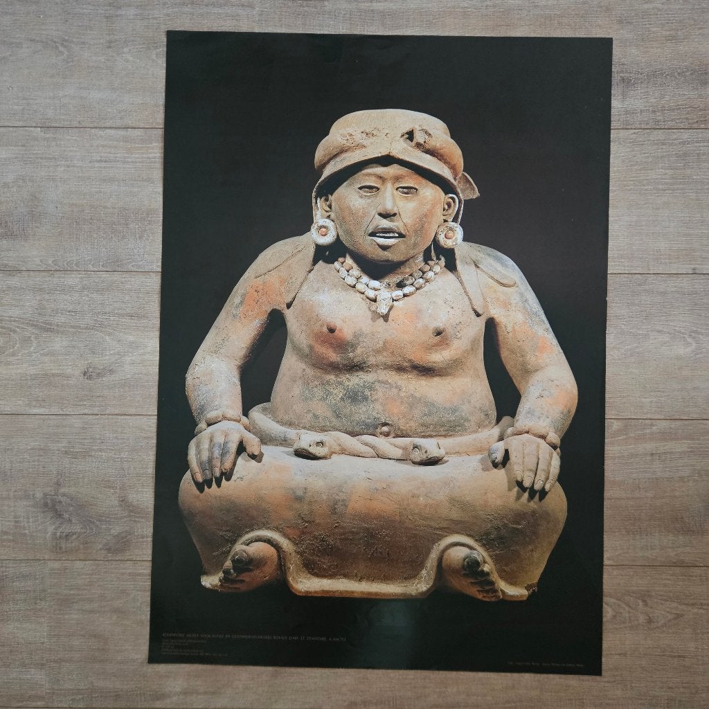 Grote Vintage Museumposter – Precolumbiaanse Kunst, Rechthoekig Staand, Ophalen of Verzenden, Zo goed als nieuw, A1 t/m A3
