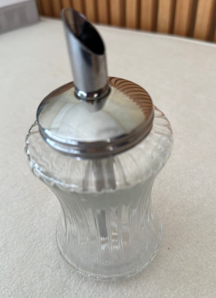 Vintage suikerpot, Ophalen of Verzenden, Zo goed als nieuw, Overige merken, Glas