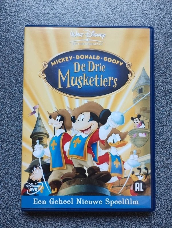 Walt Disney De Drie Musketiers, Tekenfilm, Verzenden, Zo goed als nieuw, Alle leeftijden