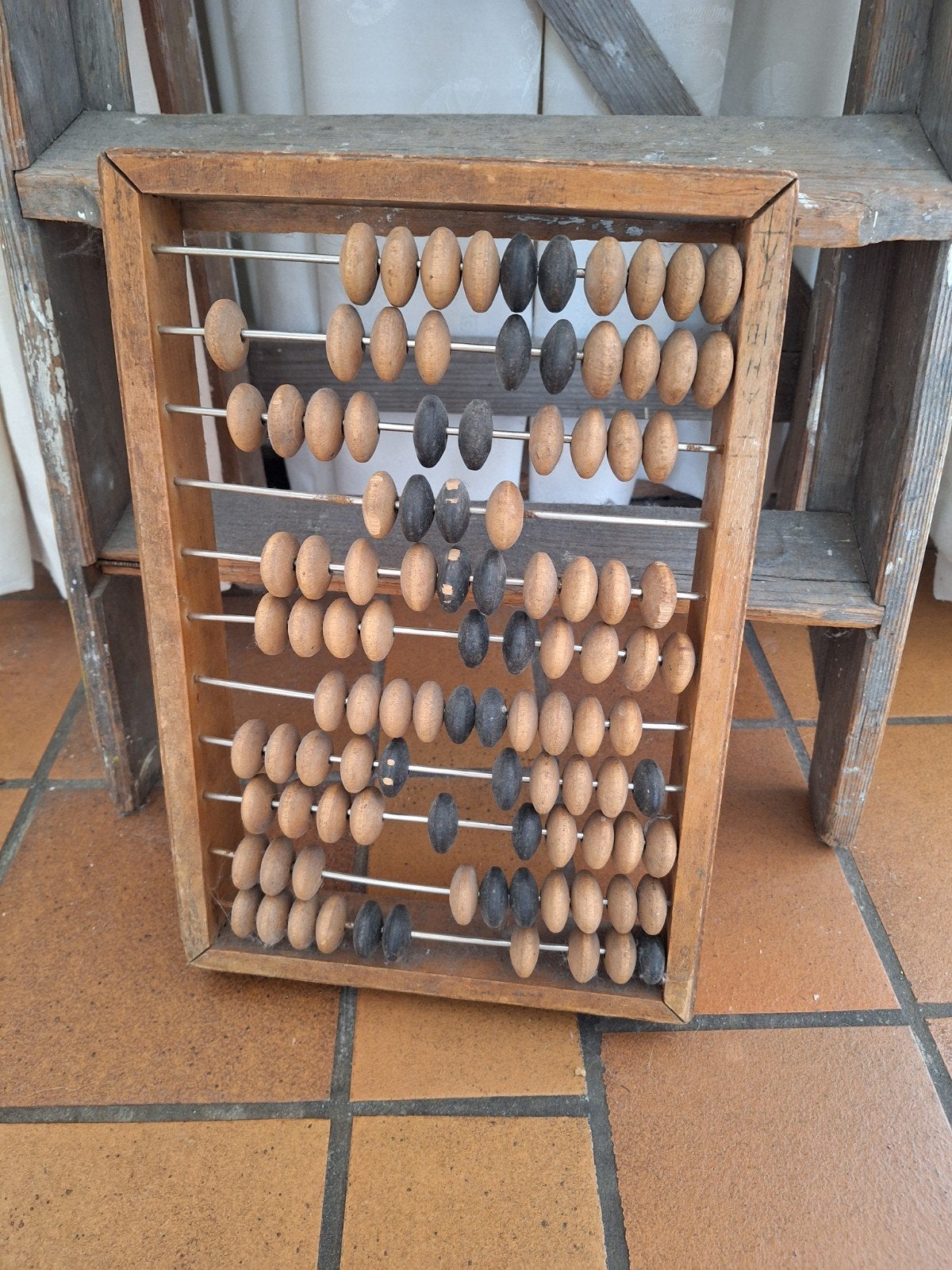 Oud houten telraam voor decoratie, Ophalen of Verzenden