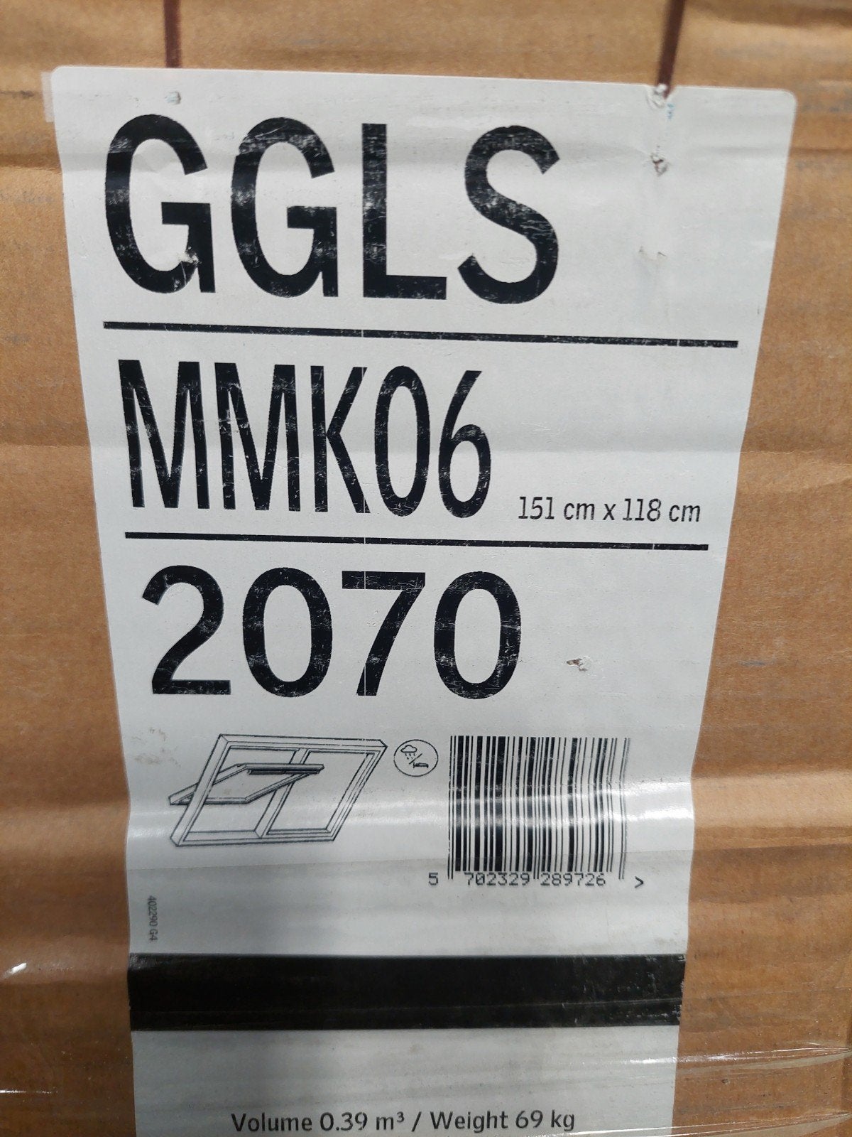 nieuw VELUX 2 in 1 dakraam ggls mmk06 151x 118.cm, Doe-het-zelf en Verbouw, Ophalen, Minder dan 80 cm, 80 tot 120 cm, Nieuw