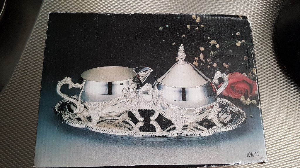 verzilverde Roomset, Antiek en Kunst, Curiosa en Brocante, Ophalen of Verzenden