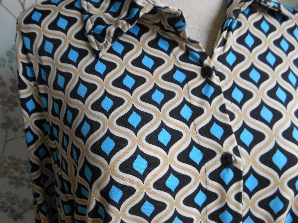 Fijne soepele blouse, Ophalen of Verzenden, Zo goed als nieuw, Maat 42/44 (L), Meerkleurig