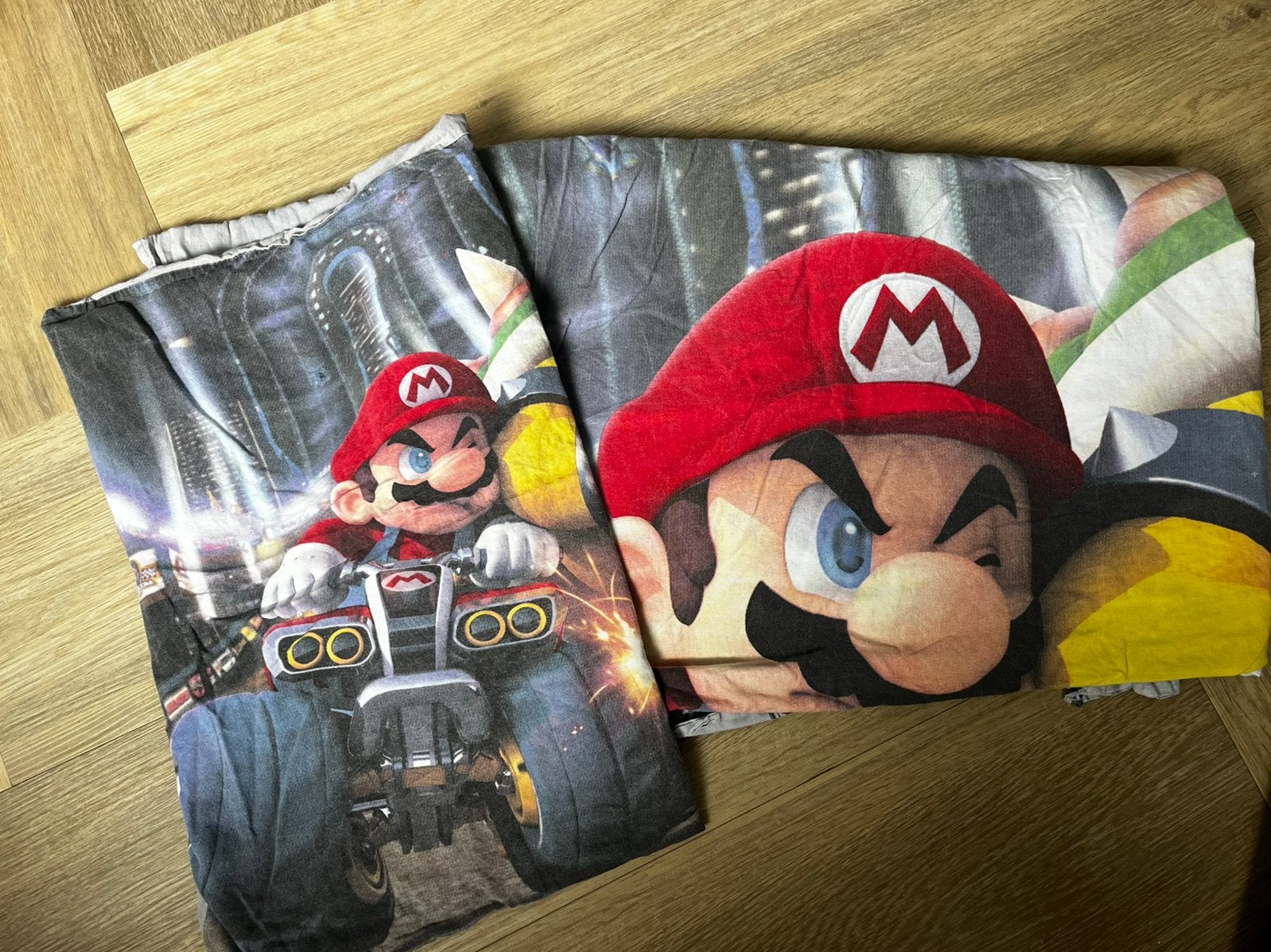 Mario Kart Dekbedovertrek 1 Persoons - Dubbelzijdig, Gebruikt, Overige kleuren, Dekbedovertrek, Ophalen of Verzenden