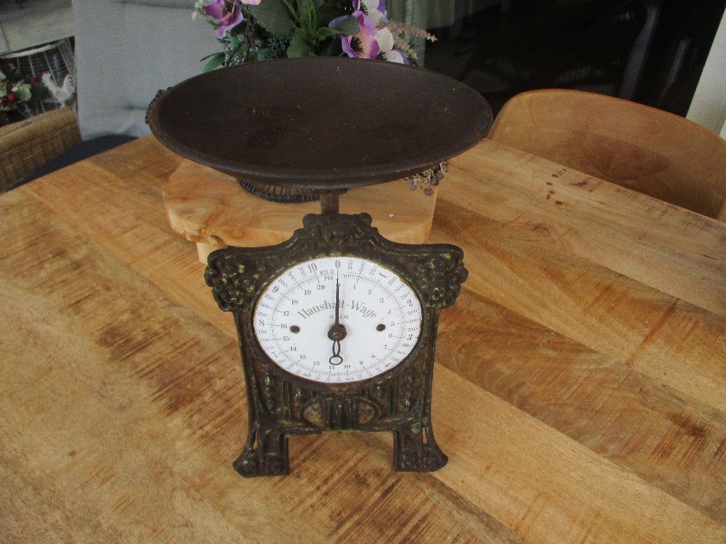 Antieke Huishoudweegschaal D.R.G.M.,v.a 60,00e, Ophalen of Verzenden