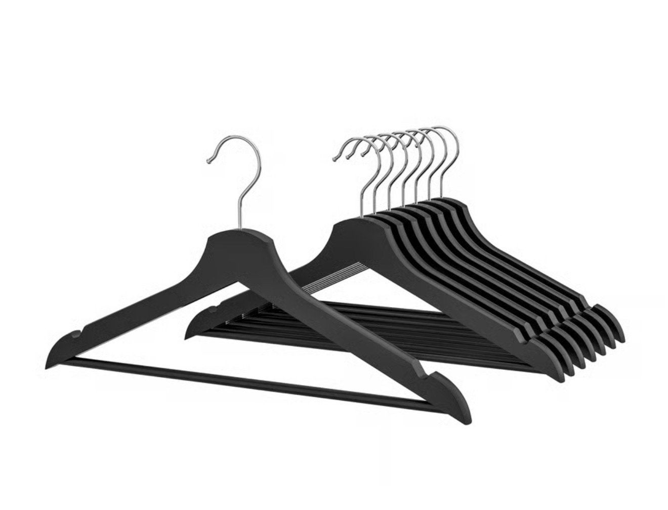 118x IKEA Bumerang houten kledinghangers, zwart, Ophalen, Zo goed als nieuw, Hout, Volwassenen