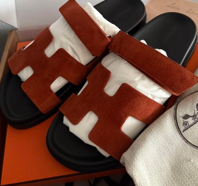 Originele hermes chypre sandalen maat 39,5, Kleding | Dames, Schoenen, Overige kleuren, Zo goed als nieuw, Sandalen of Muiltjes