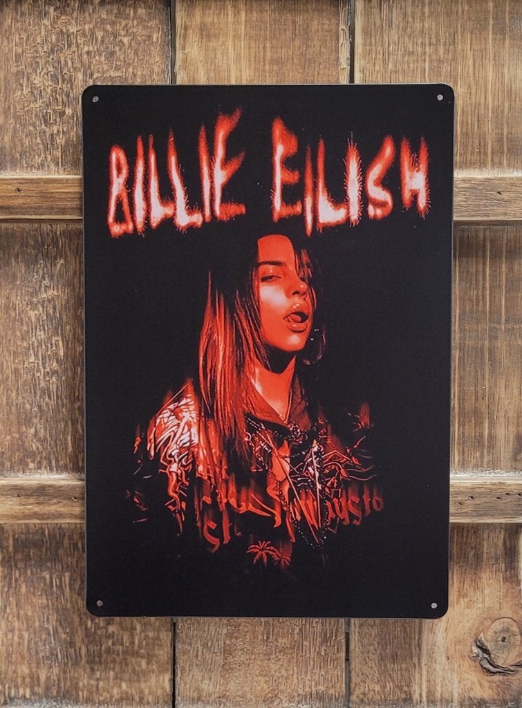 Billie Eilish Sparks reclamebord van metaal wandbord deco, Info@deconoord.nl, Deco Noord, Nieuw, Ophalen of Verzenden