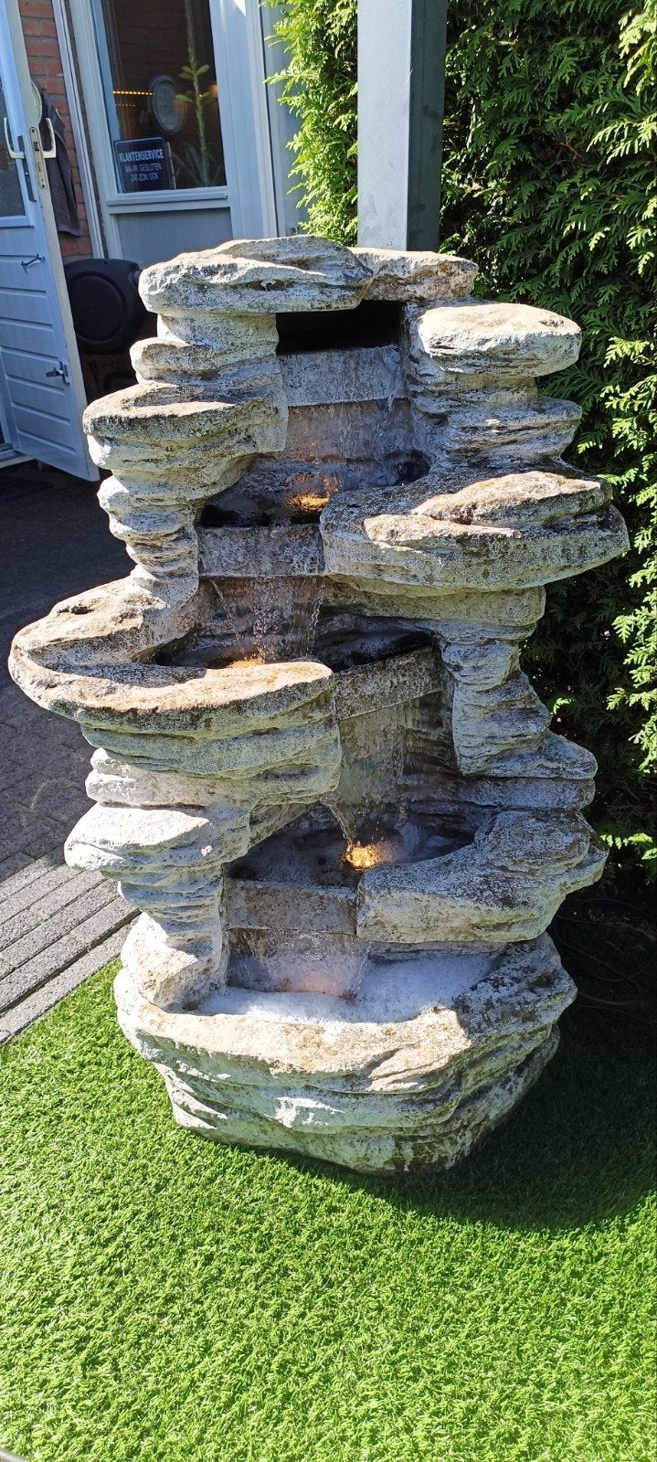 Waterornament/Waterval Compleet met Pomp en Verlichting, Tuin en Terras, Ophalen, Waterornament