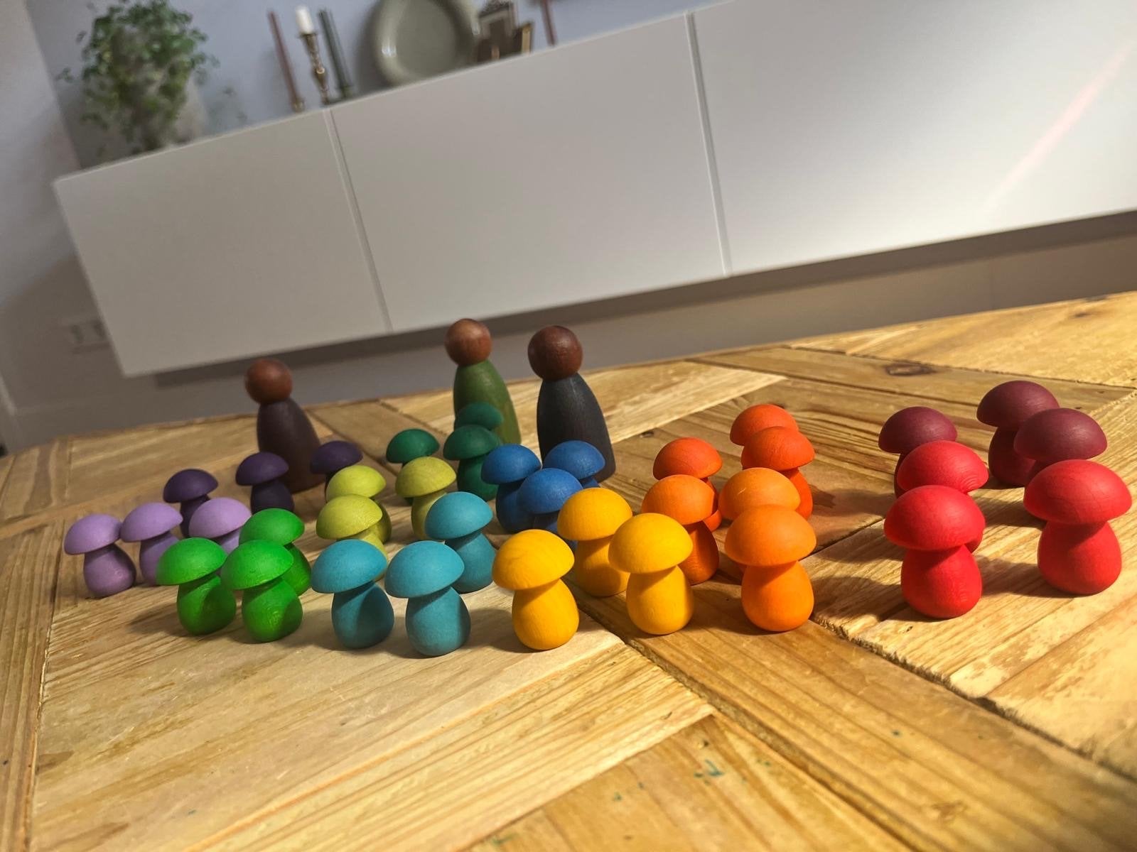 Grapat houten bakjes en paddenstoelen set, Ophalen of Verzenden, Zo goed als nieuw, Jongen of Meisje