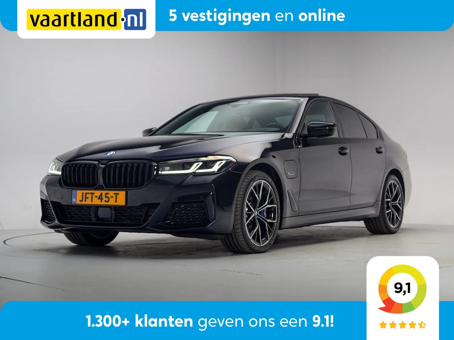 BMW 5 Serie xDrive 530e M Sport High Executive Aut. [ Schuif, Auto's, 1998 cc, Gebruikt, 2000 kg, Zwart