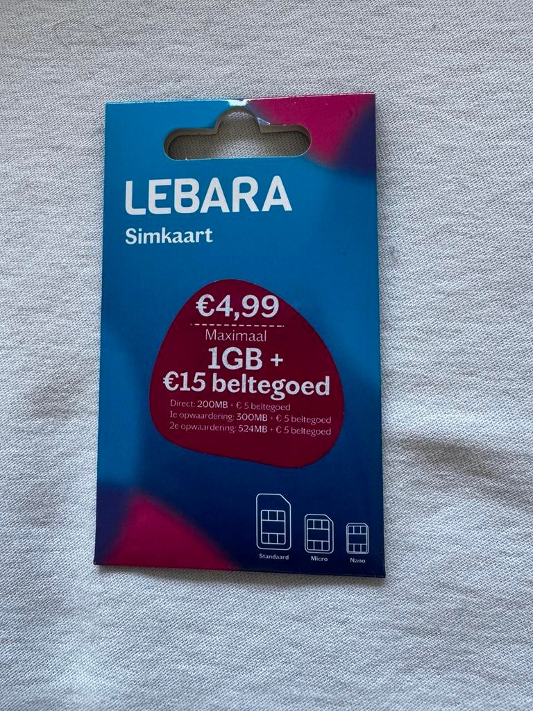 Lebara simkaart mooi nummer 0626244425, Ophalen of Verzenden, Zo goed als nieuw, KPN