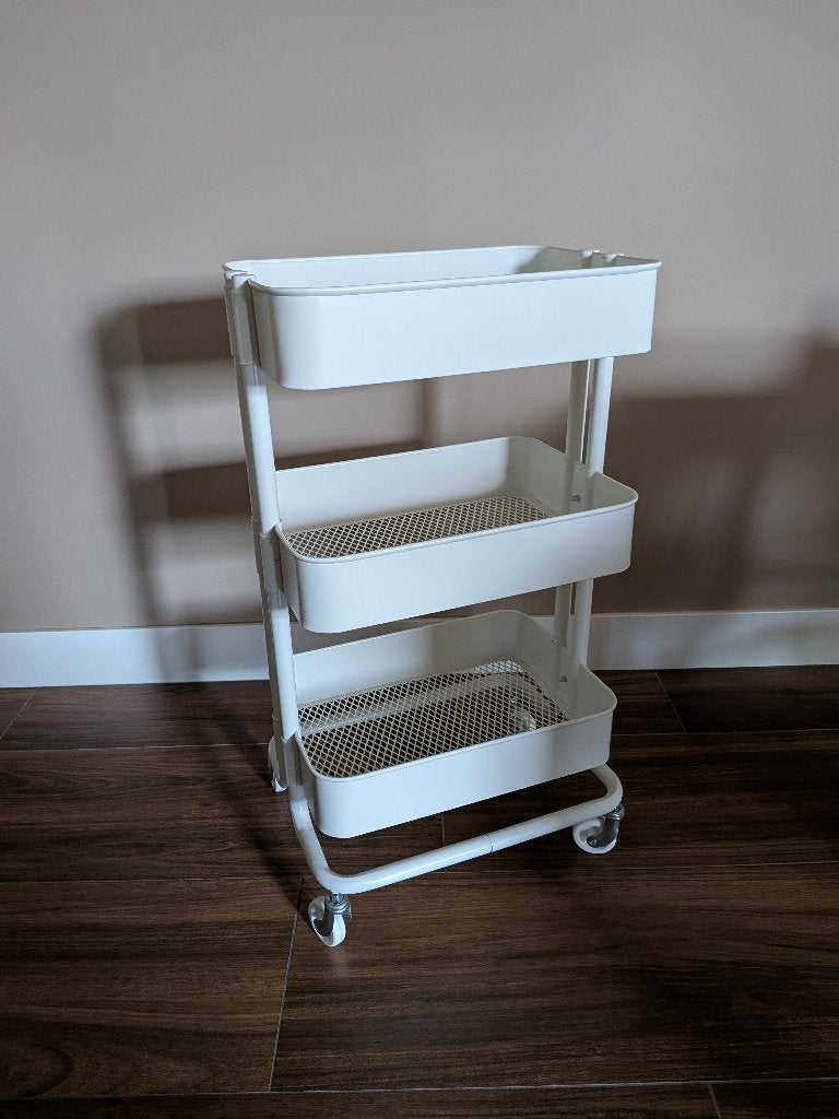 IKEA RÅSKOG Trolley - wit, Ophalen, IKEA, Keukentrolley, Zo goed als nieuw