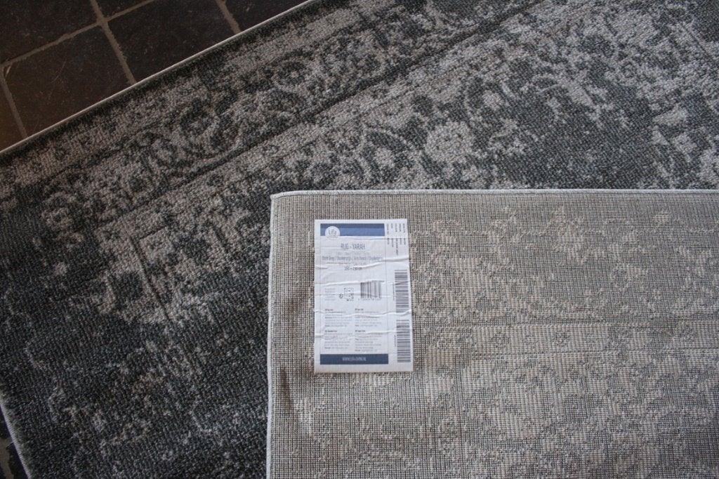 Vloerkleed YARAH donkergrijs Lifa Living vintage Perzisch, Ophalen, 150 tot 200 cm, Grijs, Rechthoekig