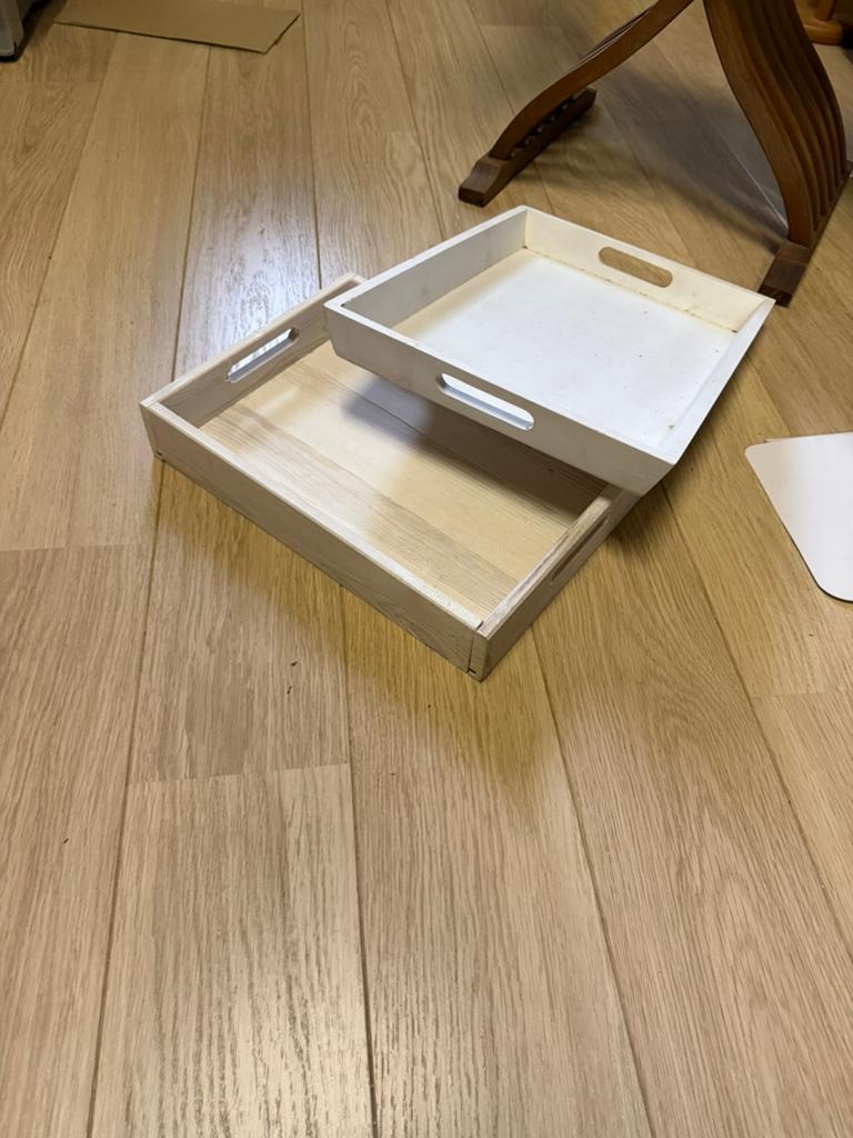 Houten dienblaadjes, Huis en Inrichting, Ophalen, Rechthoekig, Hout