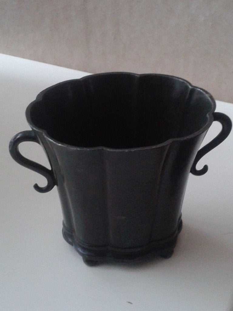 Art Deco CACHETPOT Disco Metal ~ Just ANDERSEN Danmark 1930, Ophalen of Verzenden