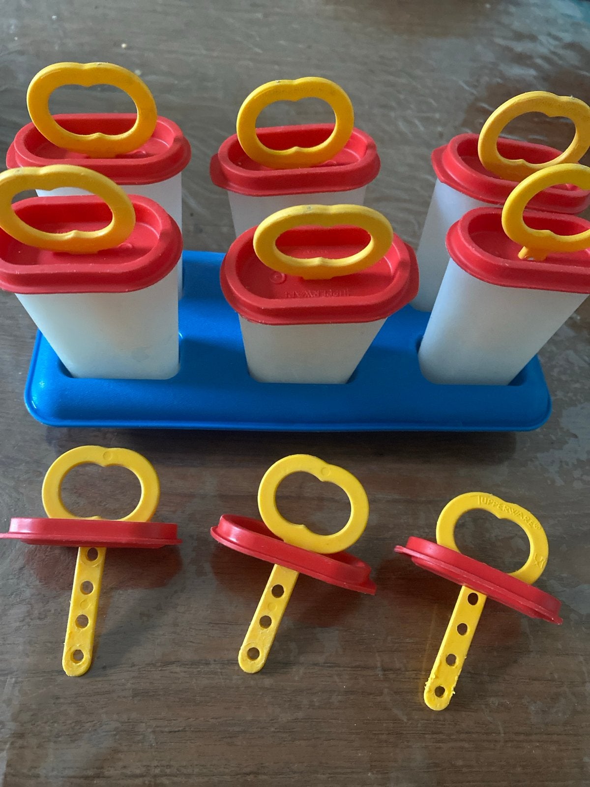 Tupperware IJsjesvormen met Houder - Set van 6, Gebruikt, Overige kleuren, Overige typen, Ophalen of Verzenden