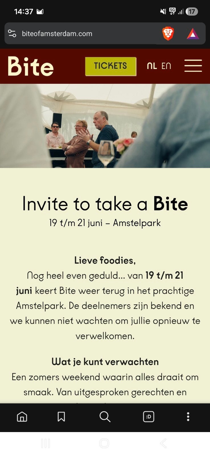 2 tickets BITE Festival Amsterdam op 20 juni, Tickets en Kaartjes, Evenementen en Festivals