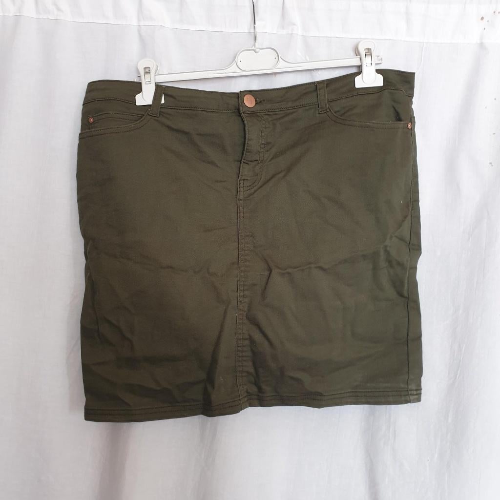 Stoere groene spijkerrok mt 44 merk Junarose, ., Maat 42/44 (L), Ophalen of Verzenden, Zo goed als nieuw