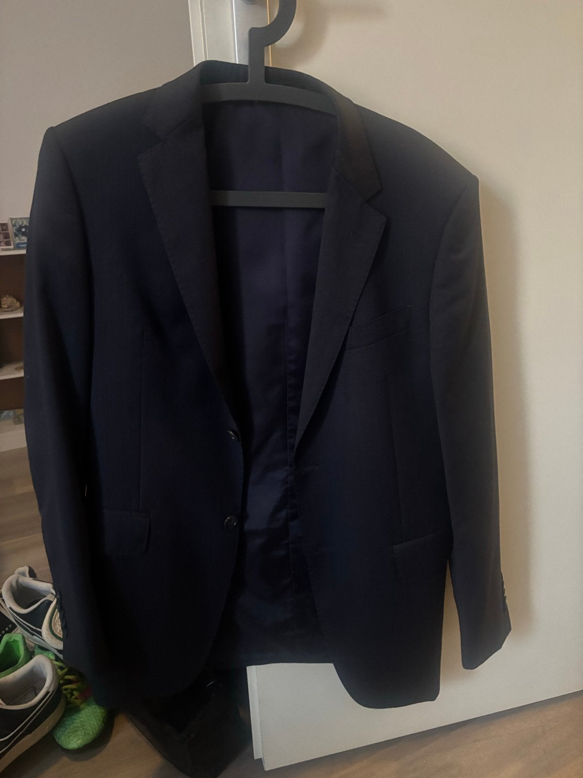 Donkerblauw colbert van The Society Shop, Ophalen of Verzenden, Zo goed als nieuw, Maat 48/50 (M), Blauw