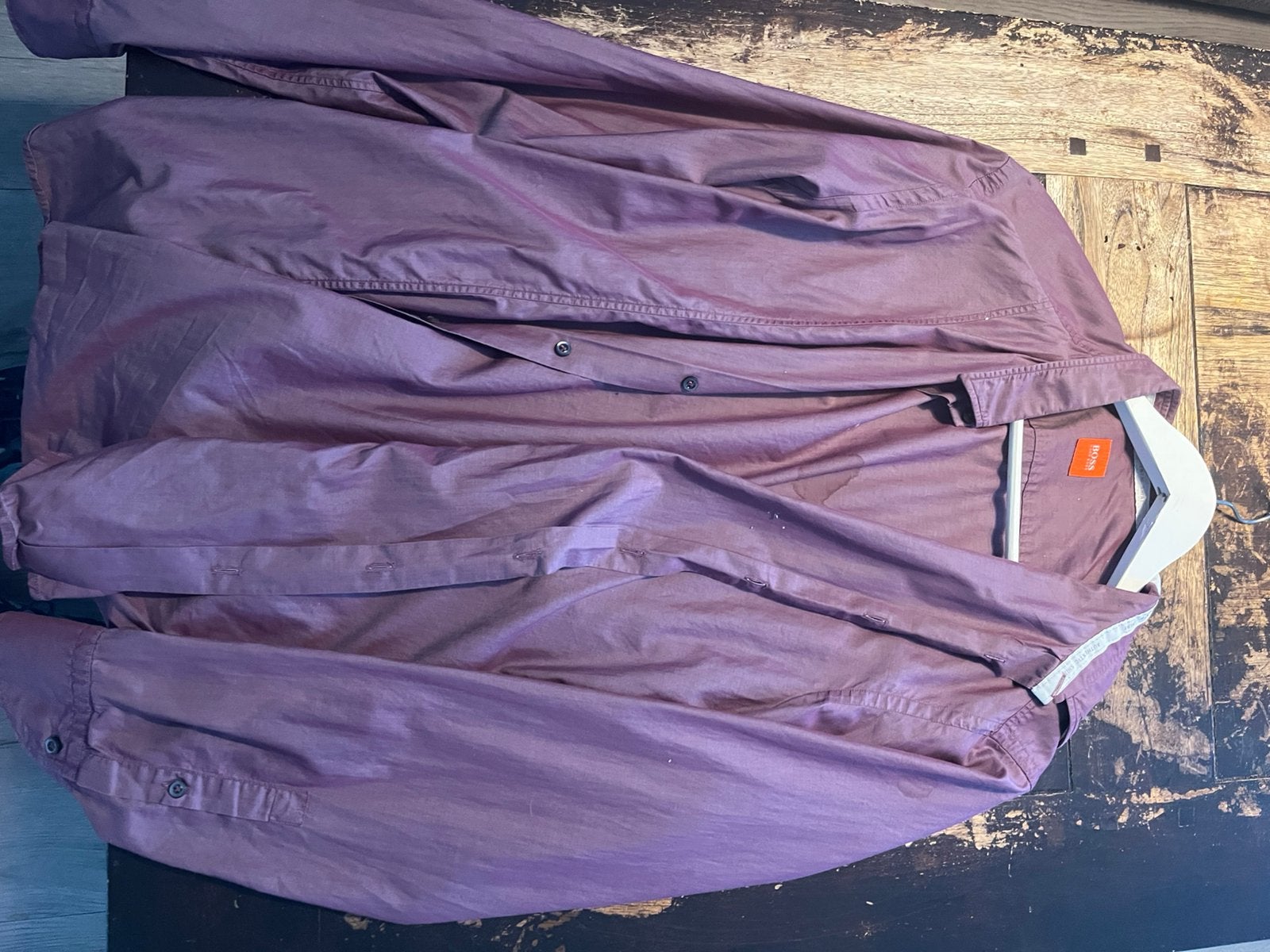 Hugo Boss overhemd ( orange editie ), Ophalen of Verzenden, Zo goed als nieuw, Maat 52/54 (L)