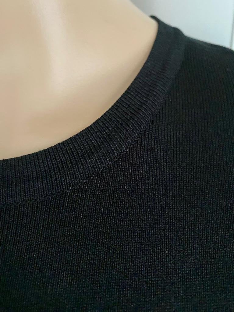 G764 Nikkie maat 36=S fijn-gebreid jurkje jurk zwart tule, Kleding | Dames, Jurken, Zwart, Ophalen of Verzenden, Zo goed als nieuw