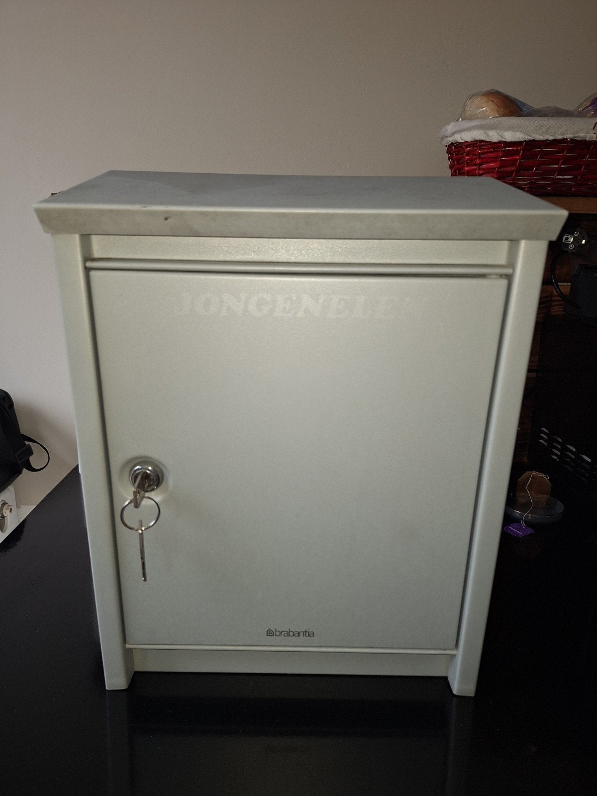 Mooie en stevige Brabantia buitenbrievenbus, Tuin en Terras, Ophalen, Gebruikt, IJzer, Wandbrievenbus