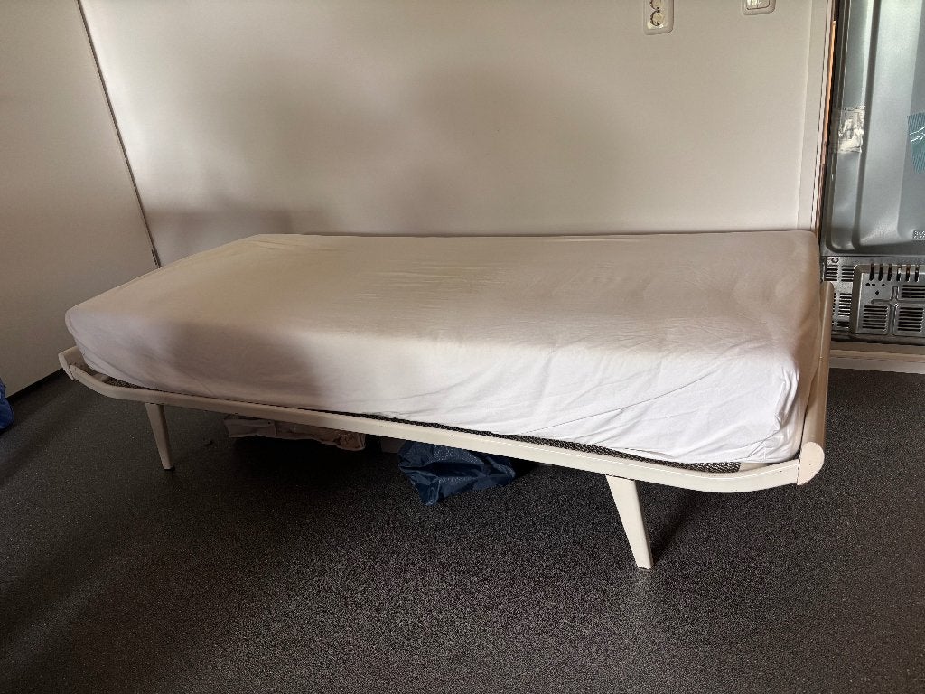 Auping 1 persoonsbed met matras, Ophalen, Gebruikt, Eenpersoons, Wit